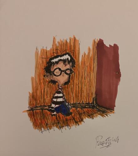 Sitting Bespectacled child