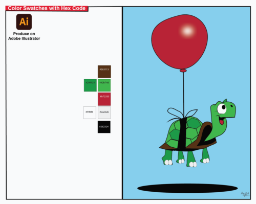 Flying Tortoise via attached Balloon